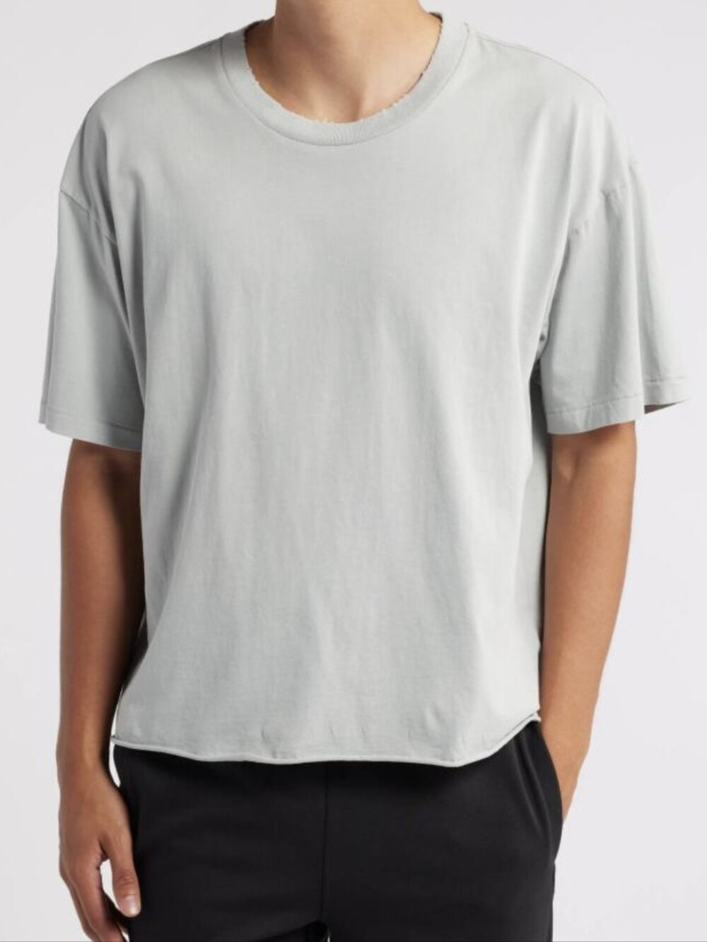 Elwood Shirt Mens Small Ligth Gray Short Sleeve Crewneck Organic Cotton Tee Sz L